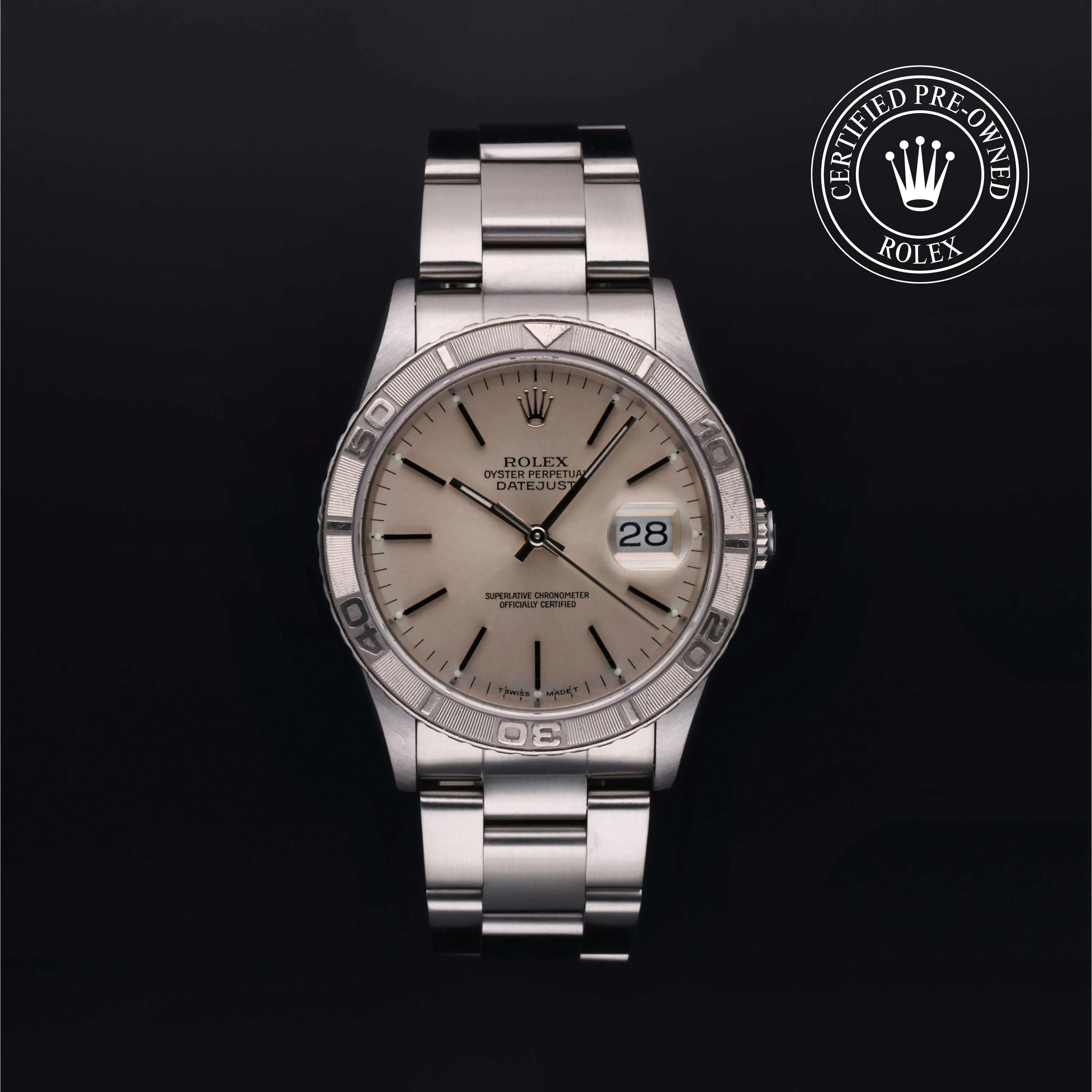 Rolex Datejust Turn-O-Graph 16264 36mm Stainless steel Silver