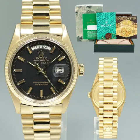 Rolex Day-Date 36 1803 36mm Yellow gold Black