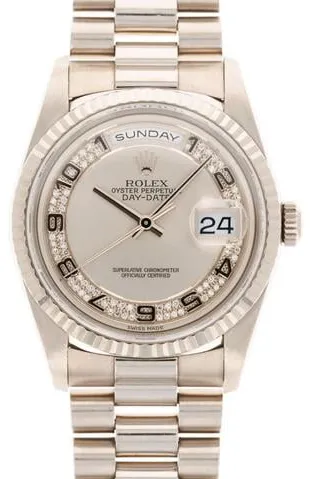 Rolex Day-Date 36 18239 36mm White gold Silver