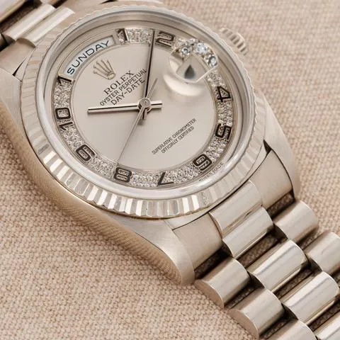 Rolex Day-Date 36 18239 36mm White gold Silver 3