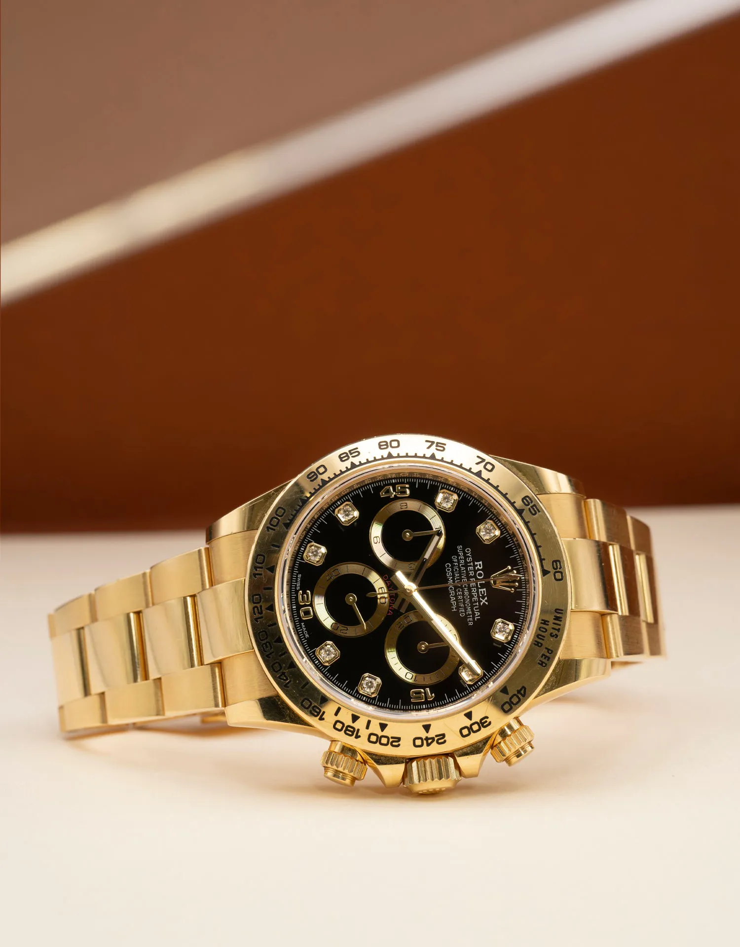 Rolex Daytona 116508 40mm Yellow gold Black and Diamond 5