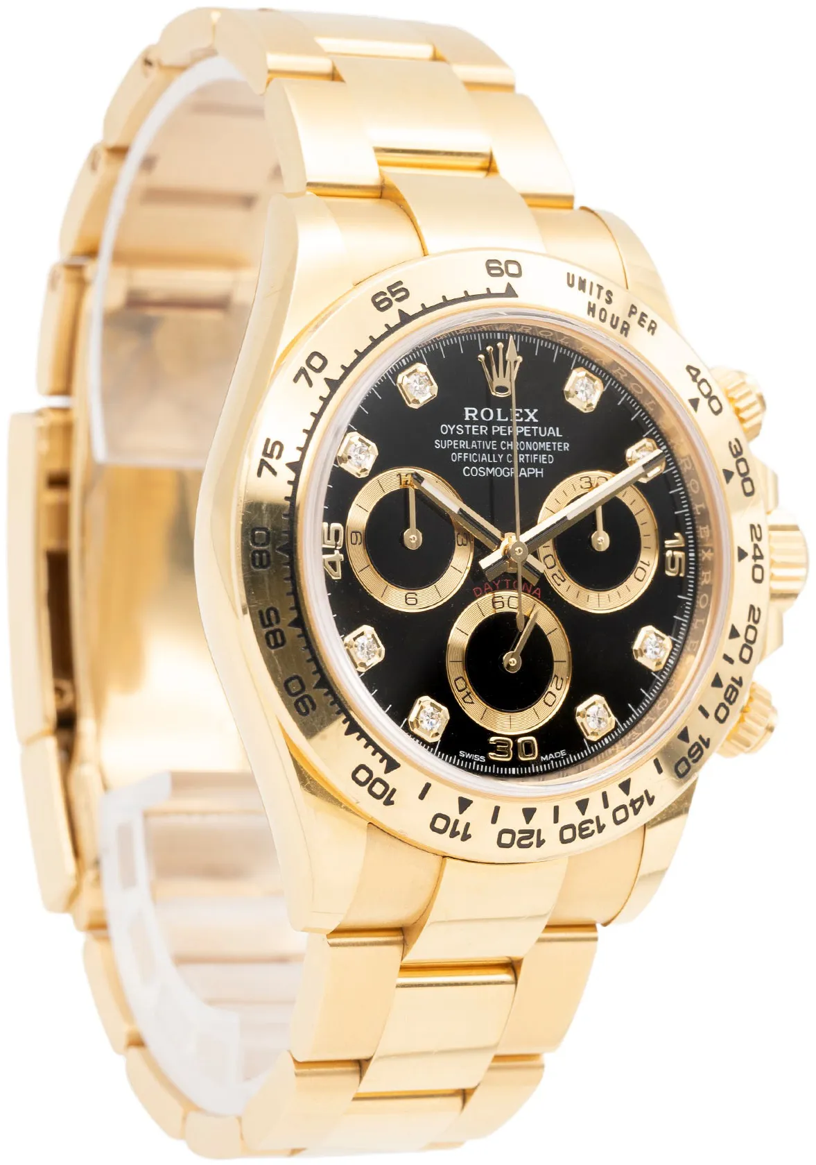 Rolex Daytona 116508 40mm Yellow gold Black and Diamond 6