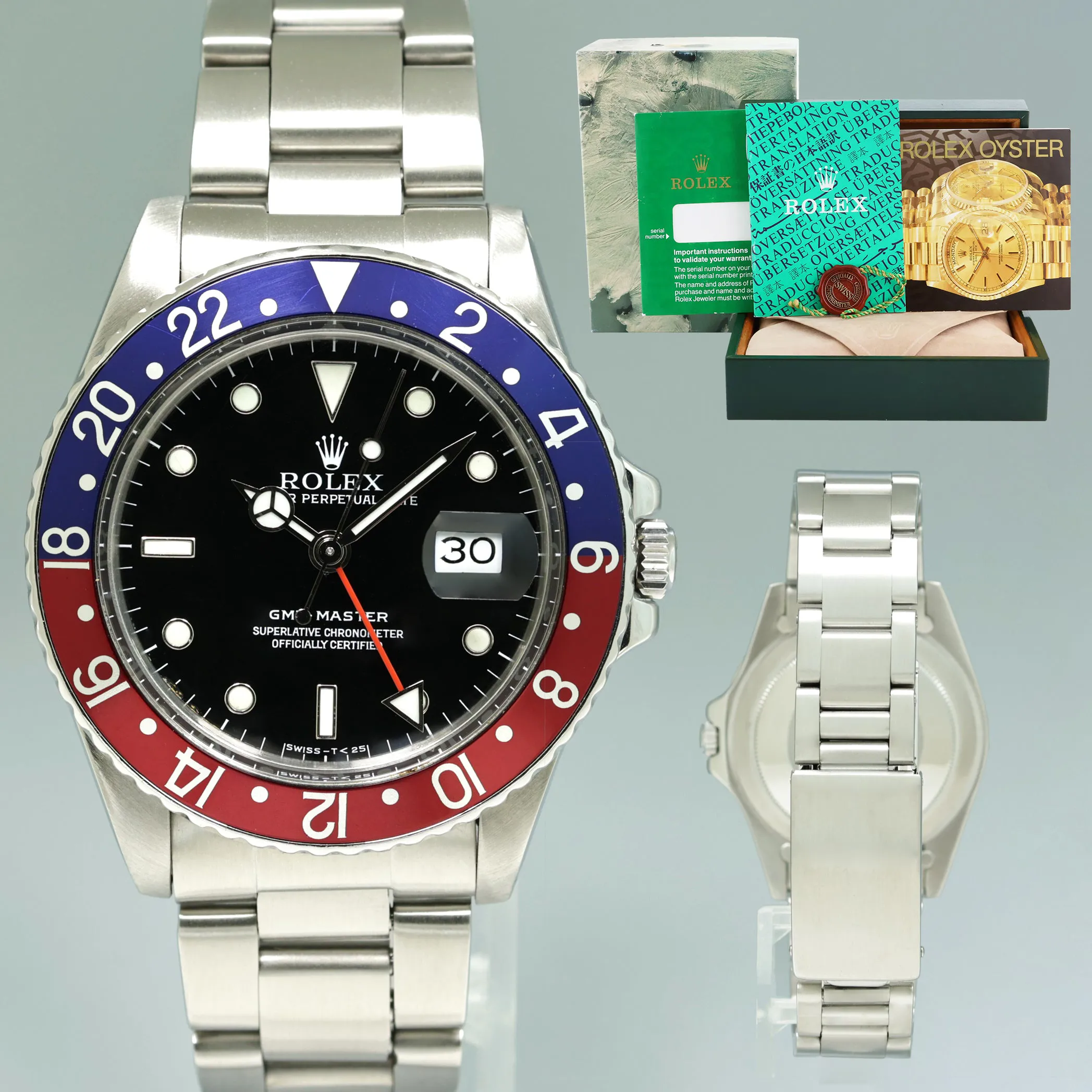 Rolex GMT-Master 16750 40mm Stainless steel Black