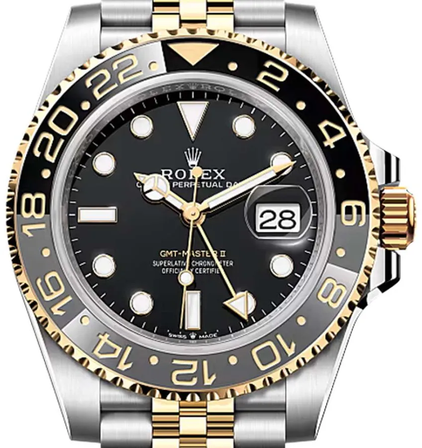 Rolex GMT-Master II 126713GRNR 40mm Yellow gold and Stainless steel Black