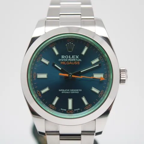 Rolex Milgauss 116400GV 40mm Stainless steel Blue 11