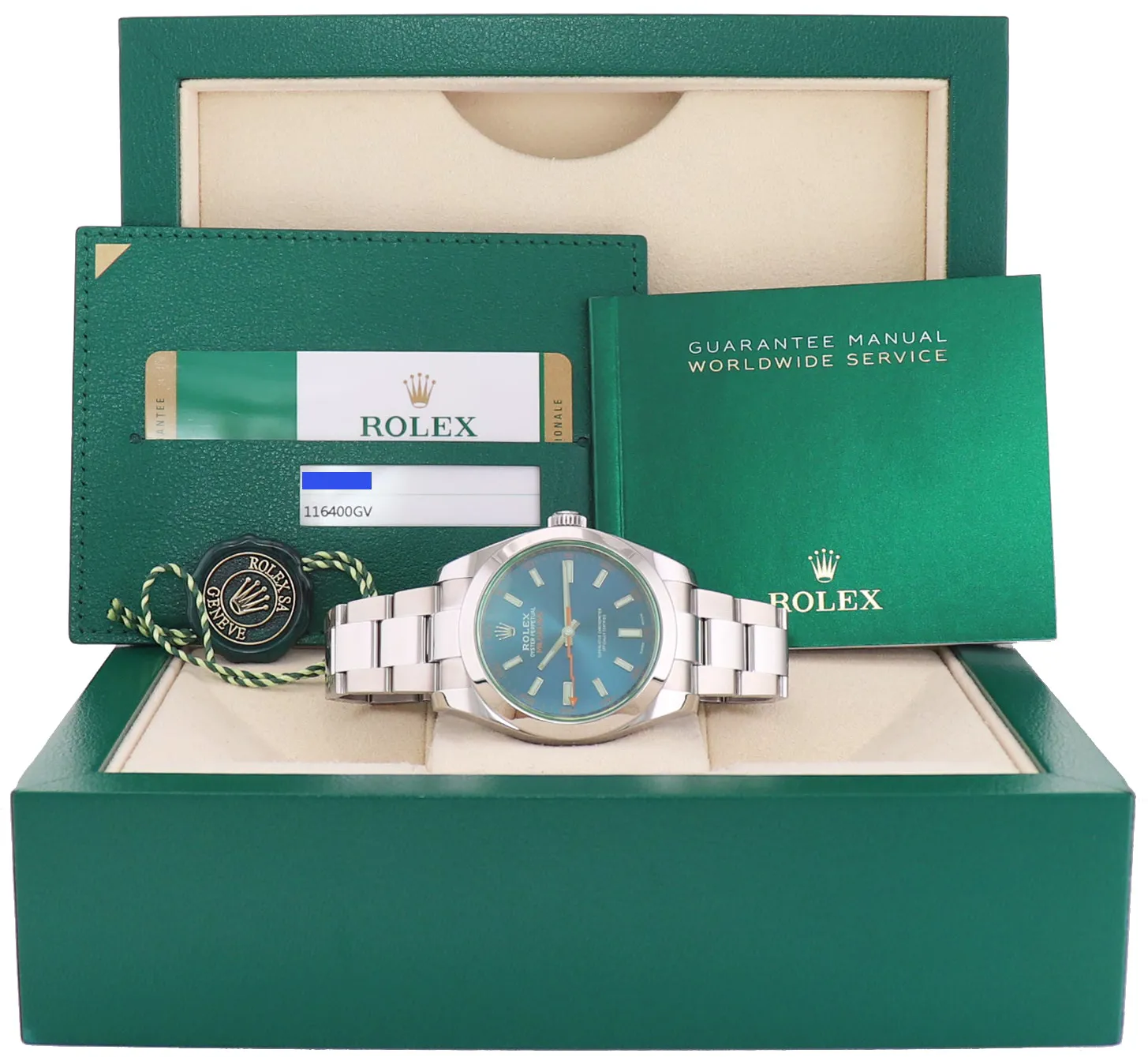 Rolex Milgauss 116400GV 40mm Stainless steel Blue 6