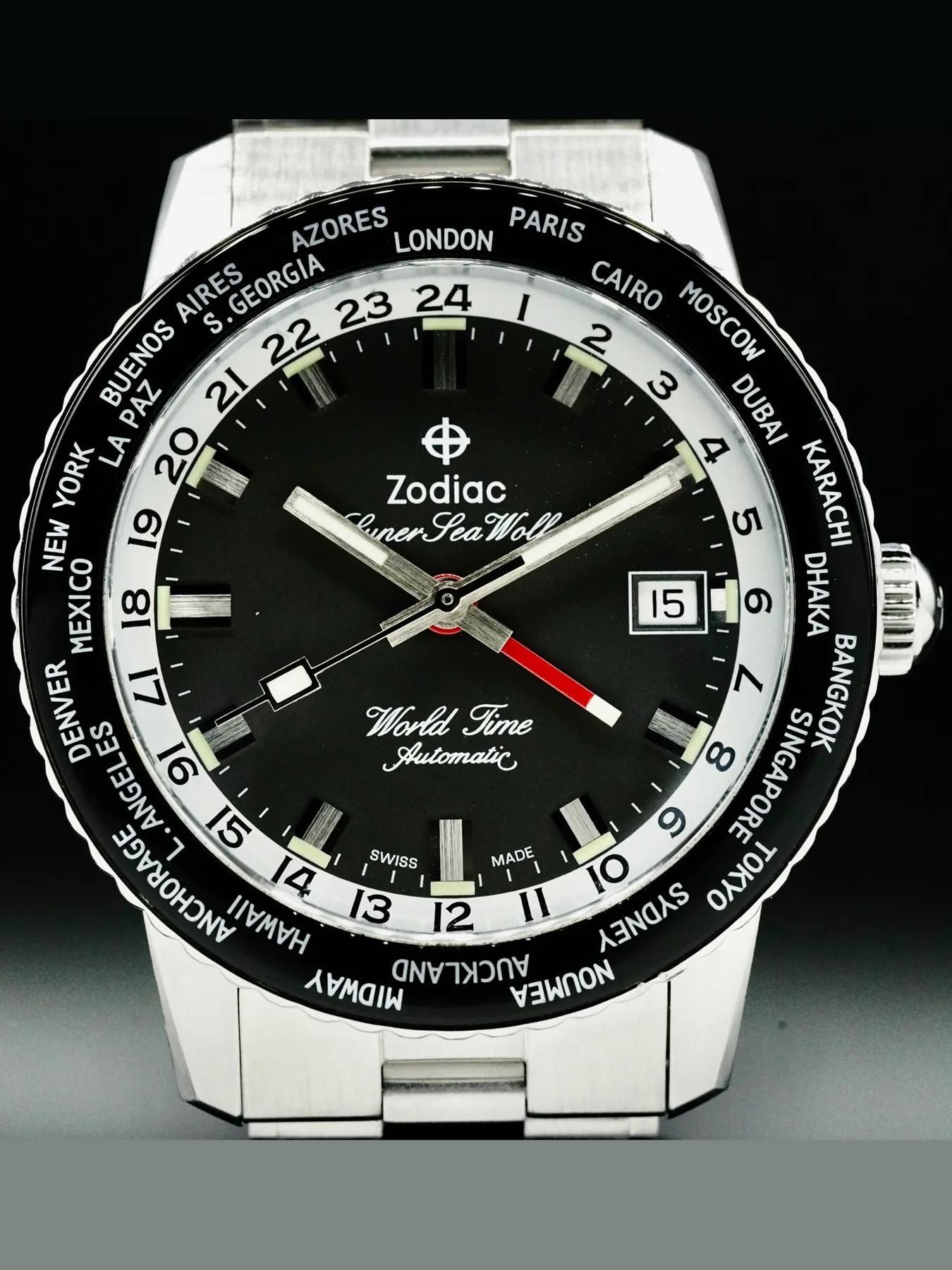 Zodiac Sea Wolf ZO9409 40mm Stainless steel Black