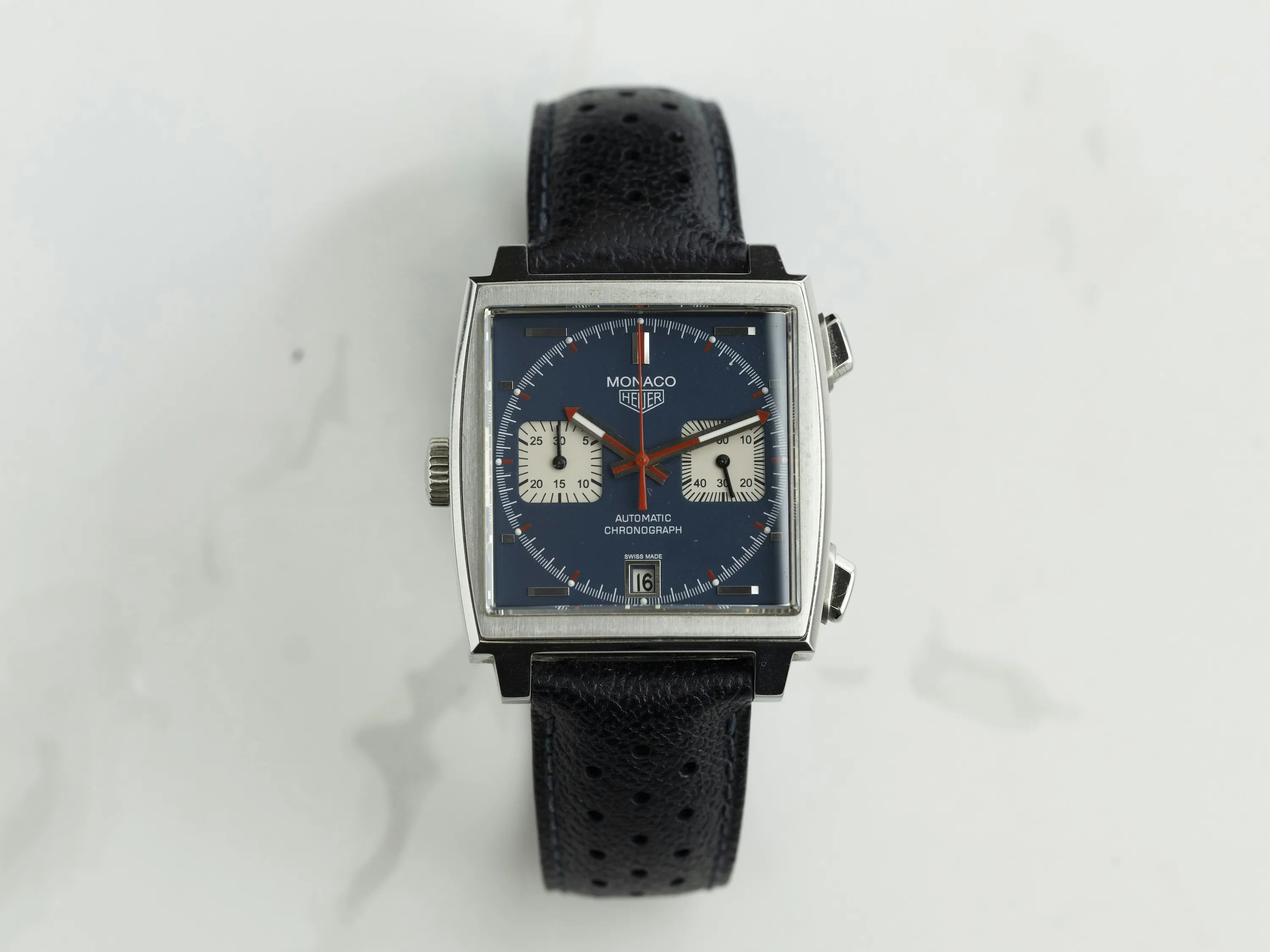 TAG Heuer Monaco CAW211A.EB0026 38mm Stainless steel Blue 1