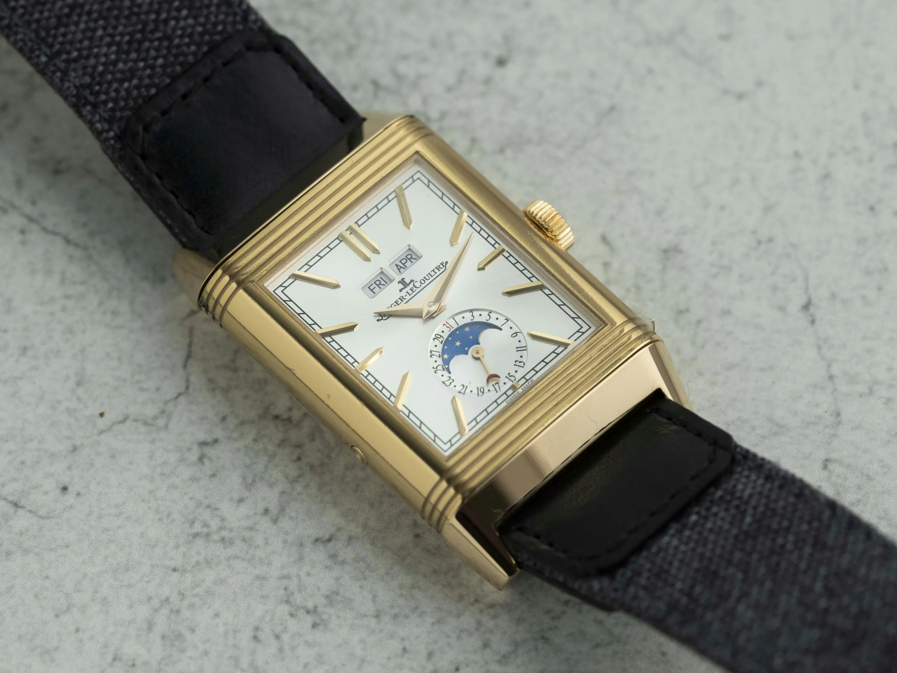 Jaeger-LeCoultre Reverso Tribute Q3912530 49.5mm Rose gold Silver