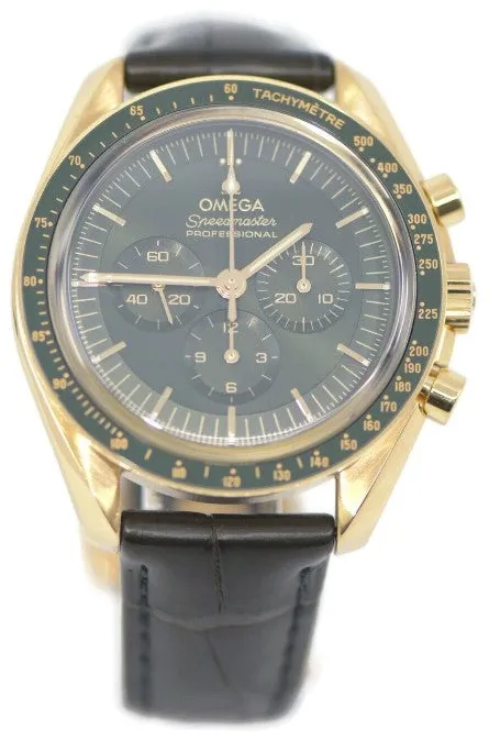 Omega Speedmaster Moonwatch 310.63.42.50.10.001 42mm Yellow gold and 18k yellow gold Green