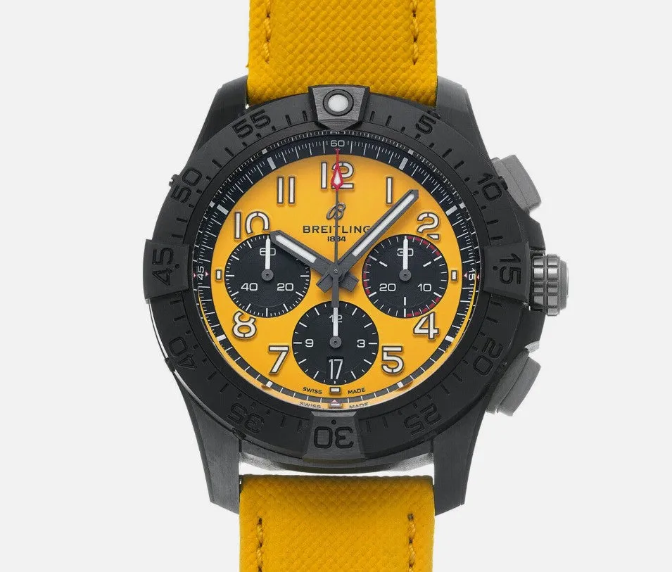 Breitling Avenger SB0147101I1X1 44mm Black ceramic Yellow