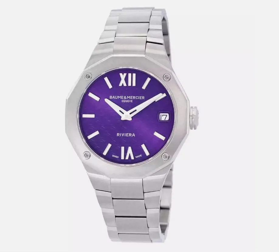 Baume & Mercier Riviera M0A10728 33mm Stahl Violet