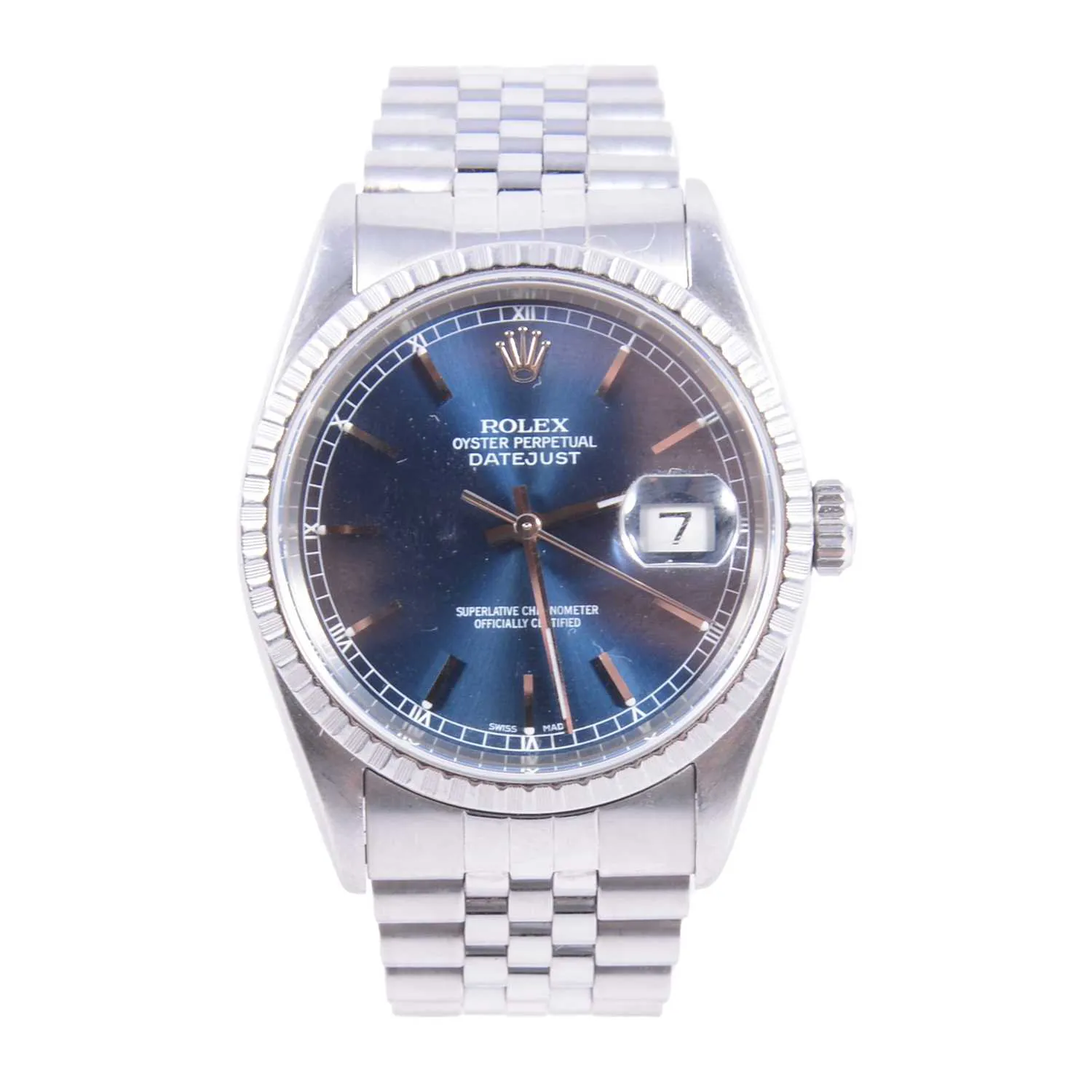 Rolex Datejust 34mm Stainless steel Blue