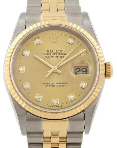 Rolex Datejust 16233G 36mm Yellow gold Gold