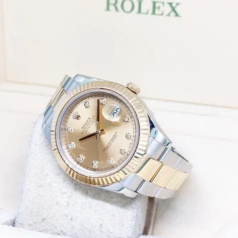 Rolex Datejust II 116333 41mm Yellow gold and Stainless steel Champagne