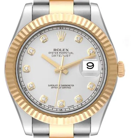 Rolex Datejust II 116333 41mm Yellow gold and Stainless steel Silver