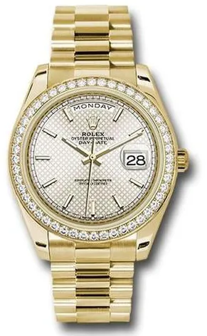 Rolex Day-Date 40 228348RBR 40mm Yellow gold Silver