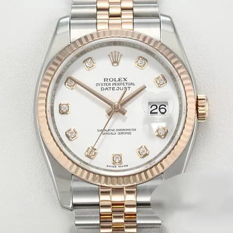 Rolex Datejust 36 116231 36mm Yellow gold and Stainless steel White