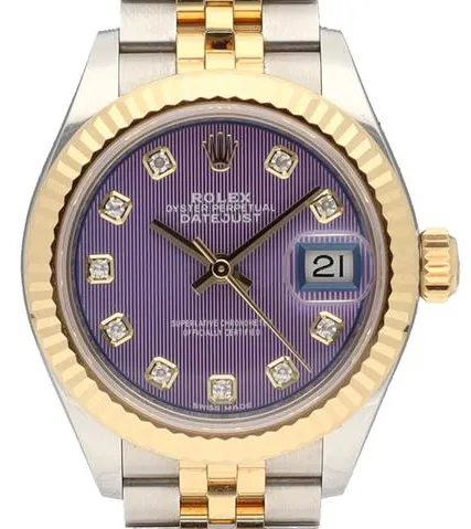 Rolex Lady-Datejust 279173G 28mm Yellow gold and Stainless steel Purple