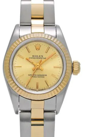 Rolex Oyster Perpetual 67193 24mm Stainless steel Champagne