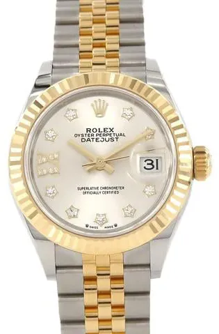 Rolex Lady-Datejust 279173G 28mm Yellow gold Silver