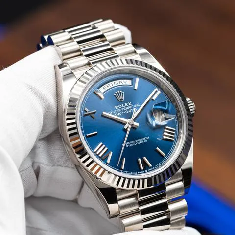 Rolex Day-Date 40 228239 40mm White gold Blue