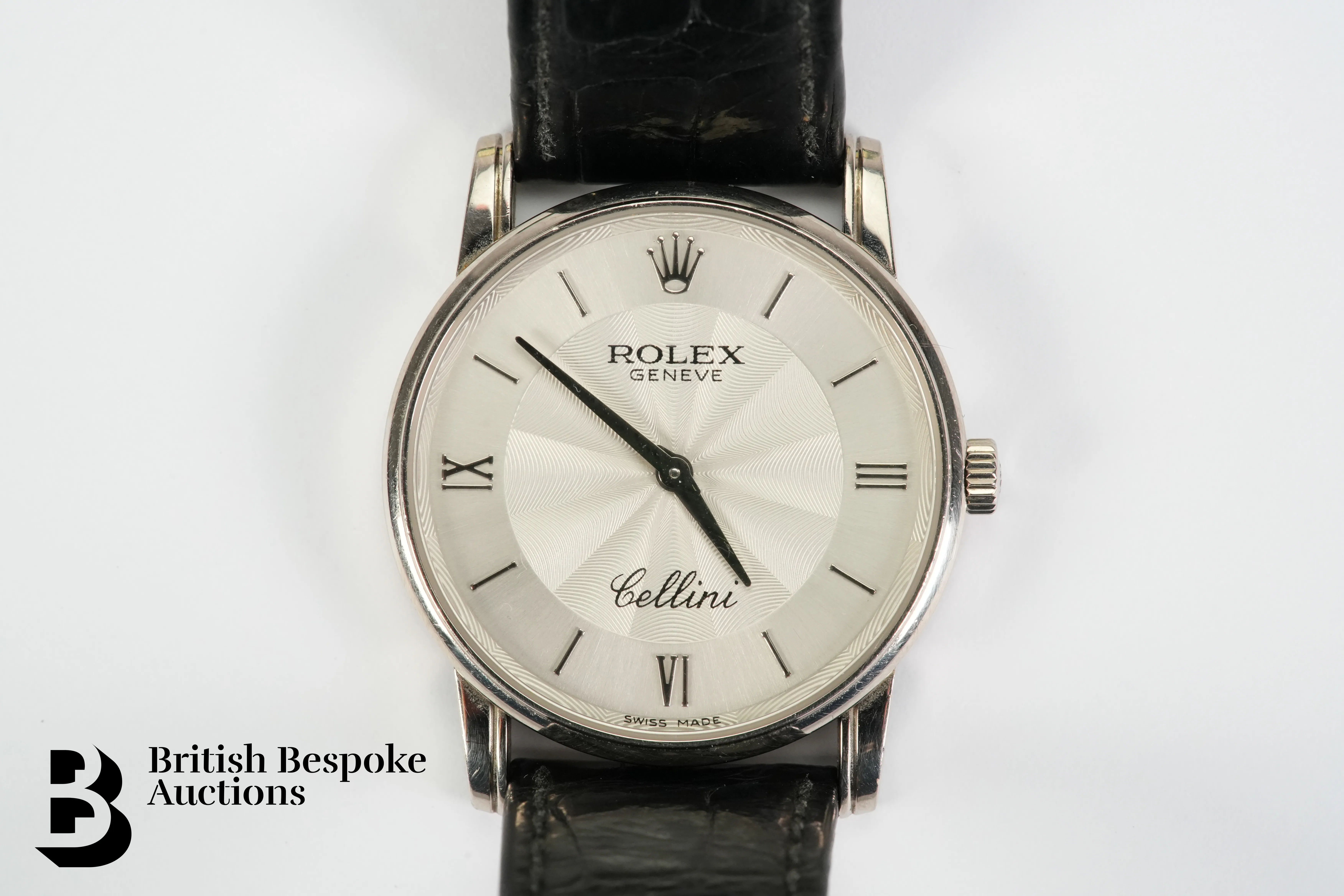 Rolex Cellini 30mm 18ct white gold Silvered