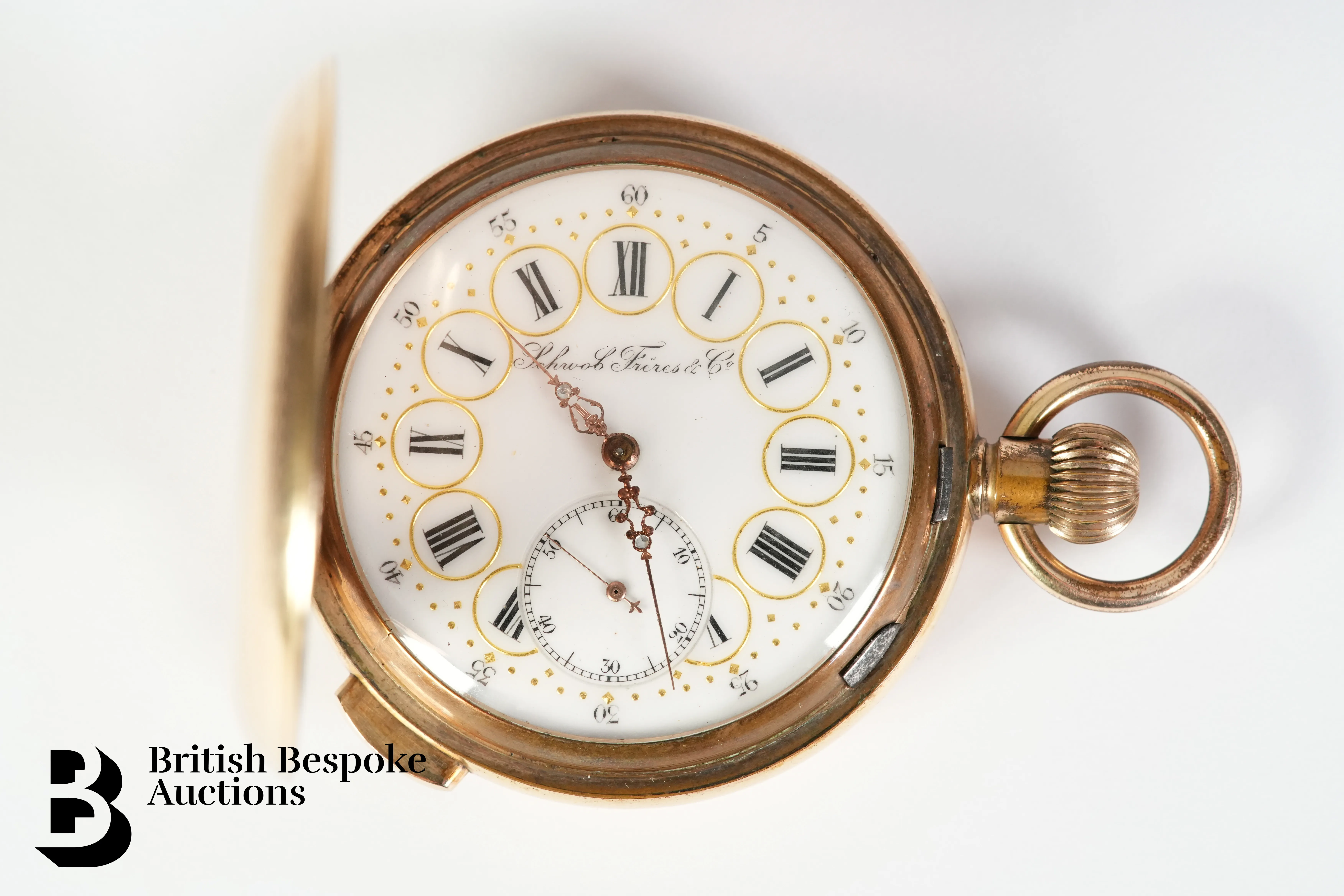 Schwob Frere & Co 53mm Gold-plated White