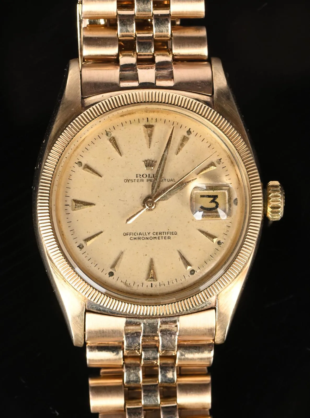 Rolex Oyster Perpetual 35mm 9K gold Golden