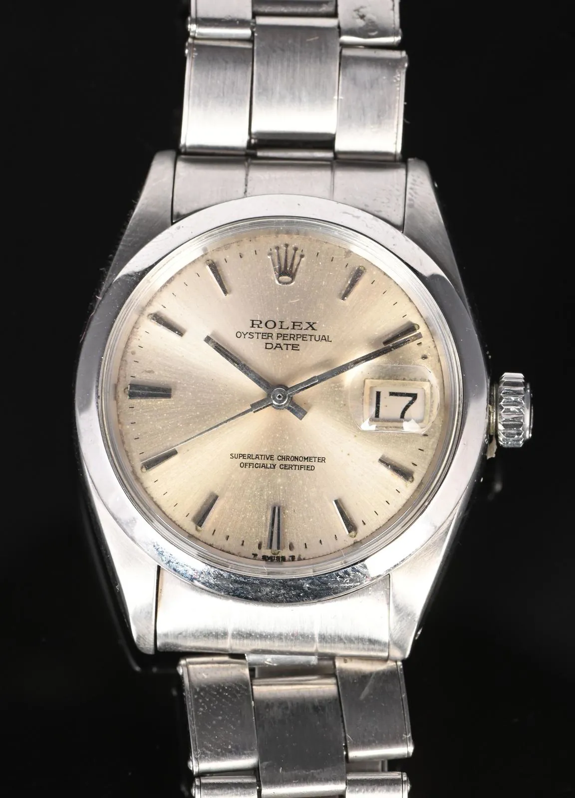 Rolex Oyster Perpetual Date 35mm Stainless steel Champagne