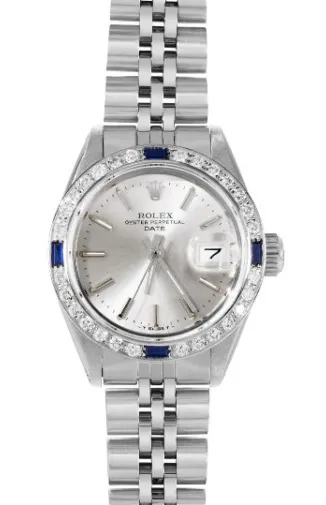 Rolex Date 26mm Stainless steel and 18k white gold Silver