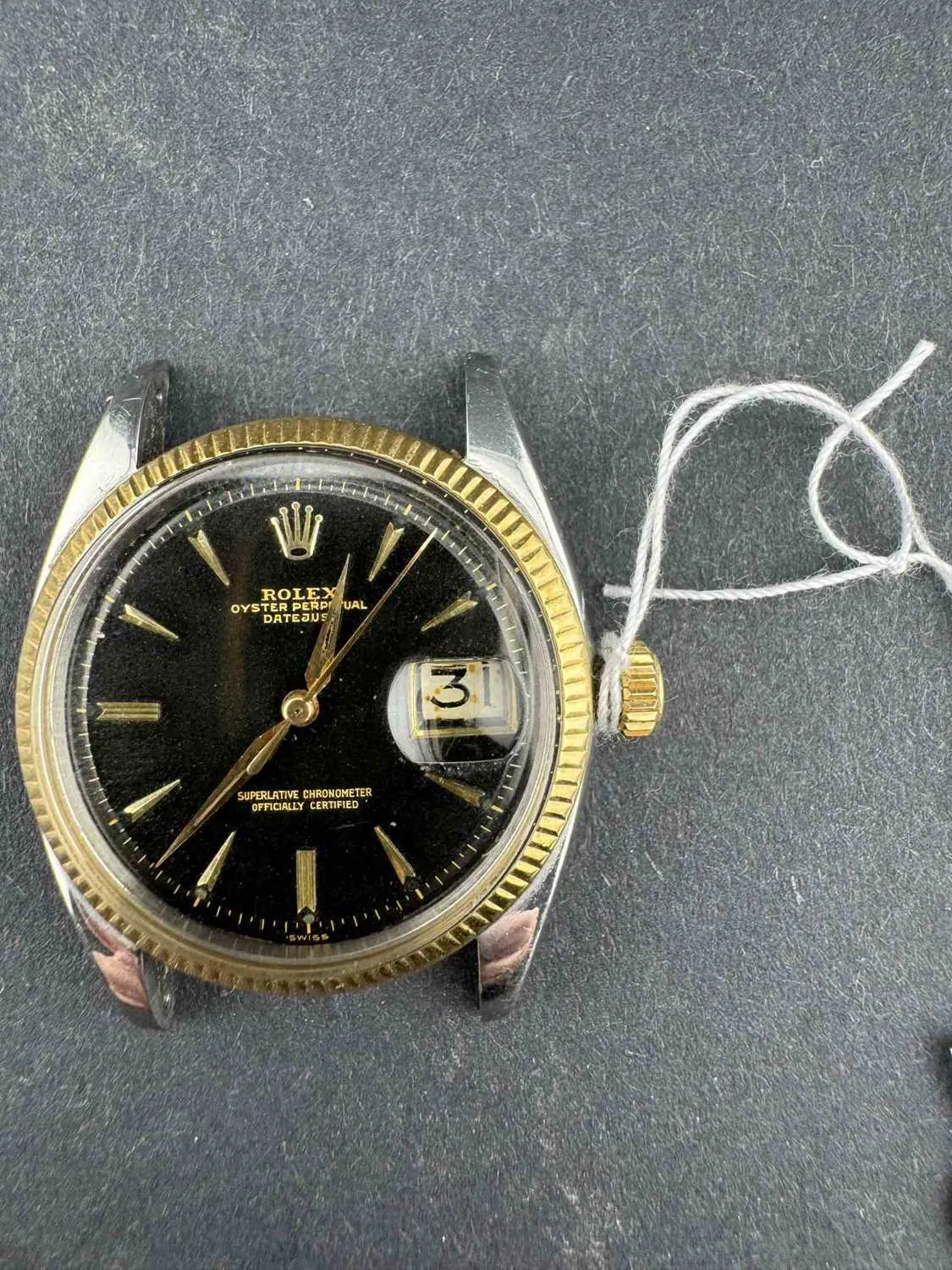 Rolex Datejust 34mm Yellow gold and Stainless steel Black