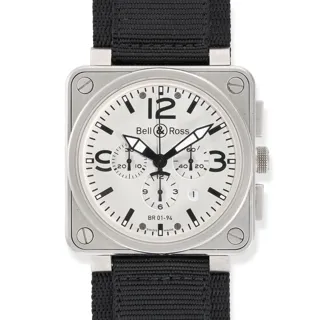 Bell & Ross BR 01 BR01-94 Stainless steel White