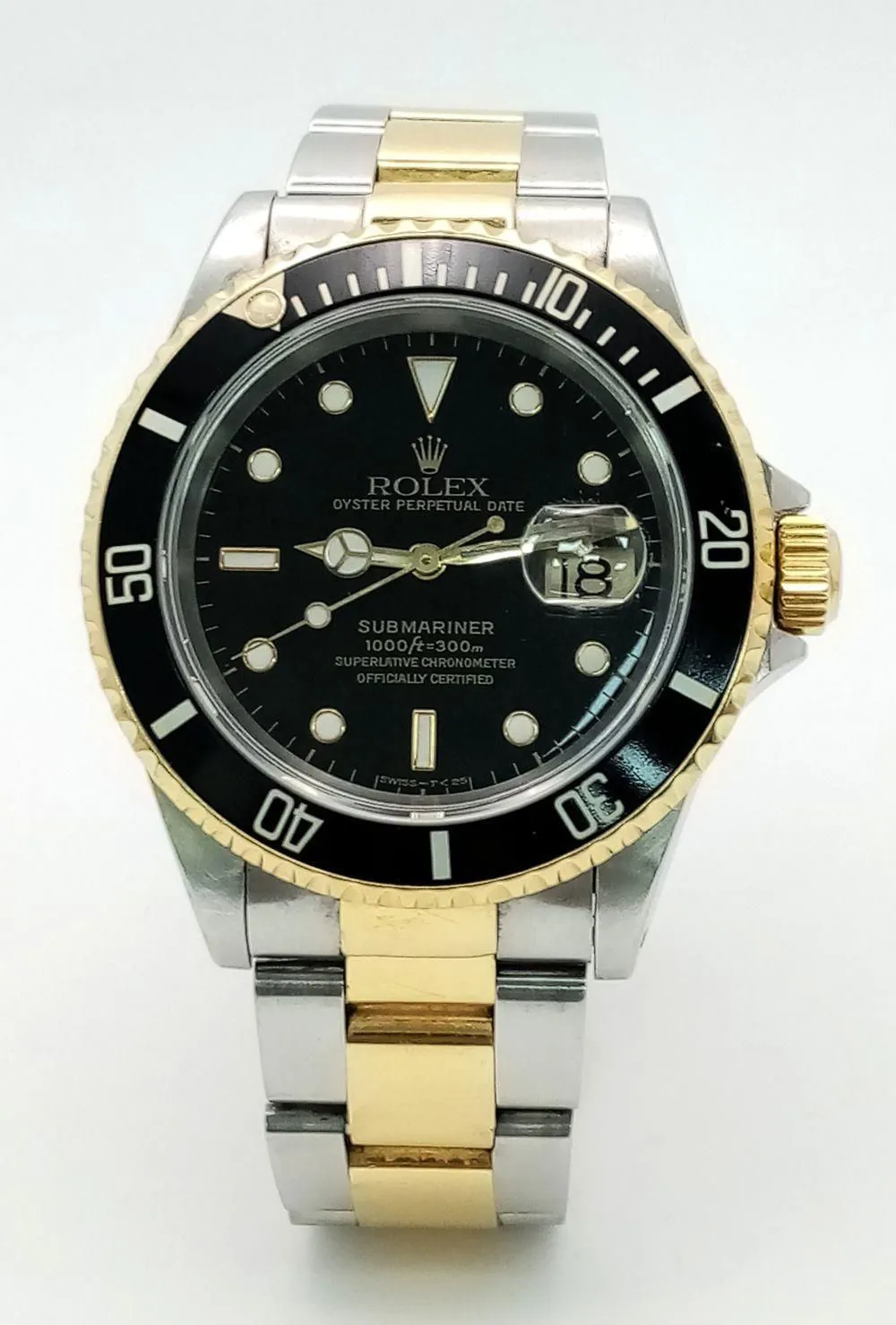 Rolex Submariner 16613 40mm Stainless steel and 18k yellow gold Black