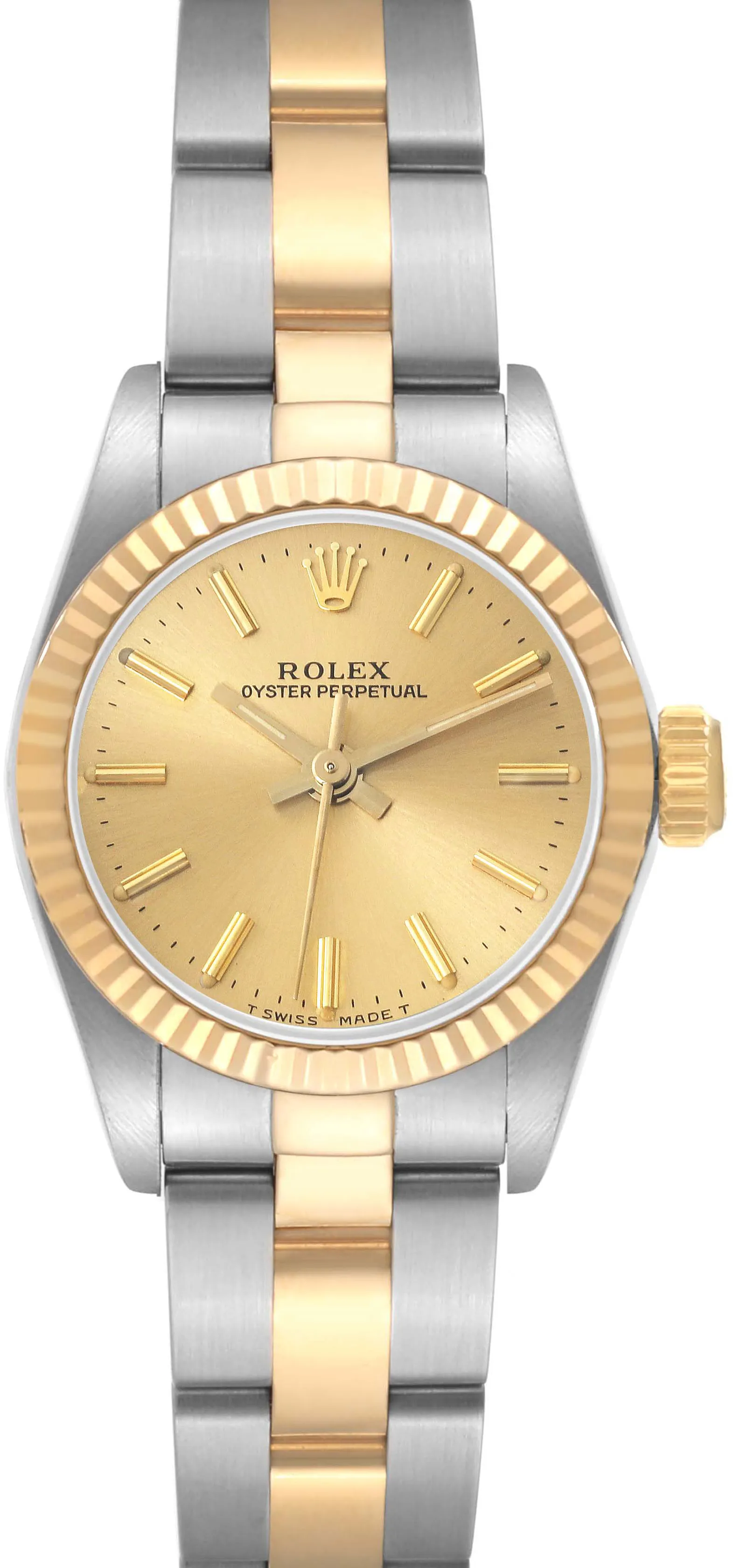 Rolex Oyster Perpetual 67193 24mm Stainless steel Champagne