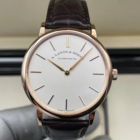 A. Lange & Söhne Saxonia 201.033 37mm Rose gold Silver