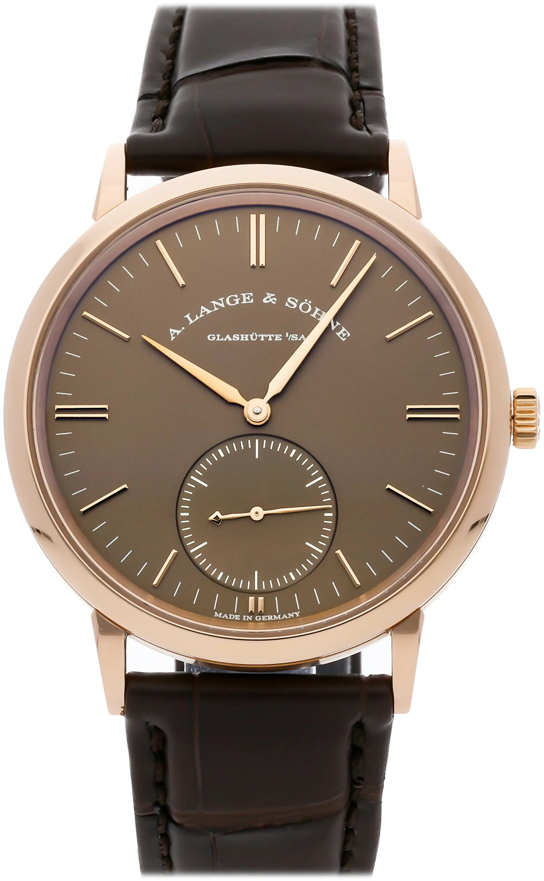 A. Lange & Söhne Saxonia 380.042 38mm Rose gold Brown