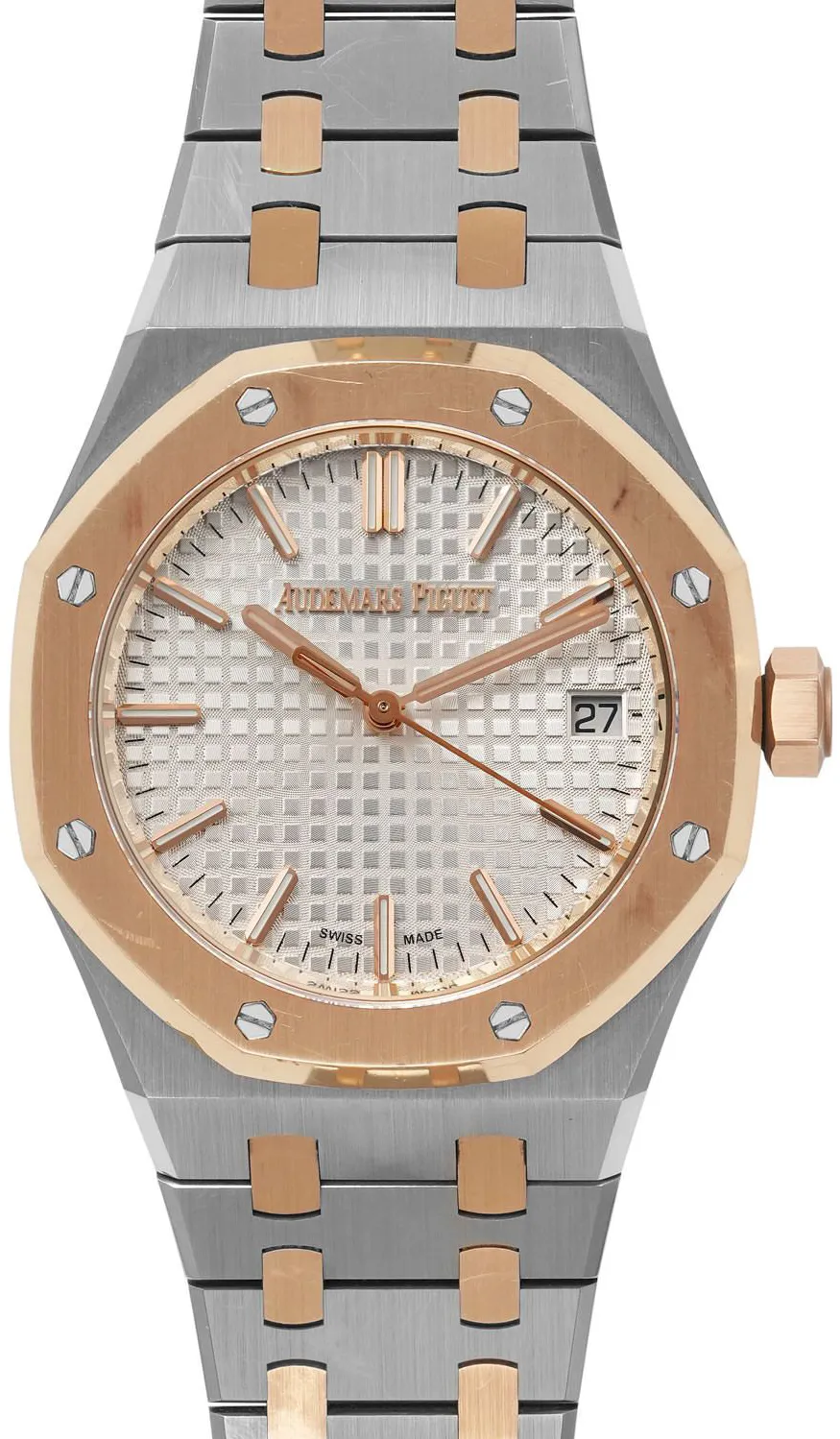 Audemars Piguet Royal Oak 15550SR.OO.1356SR.01 37mm Rose gold and Stainless steel Silver