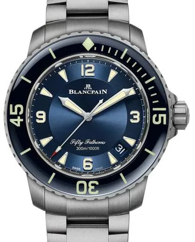 Blancpain Fifty Fathoms 5015-12B40-98B 45mm Titanium Blue