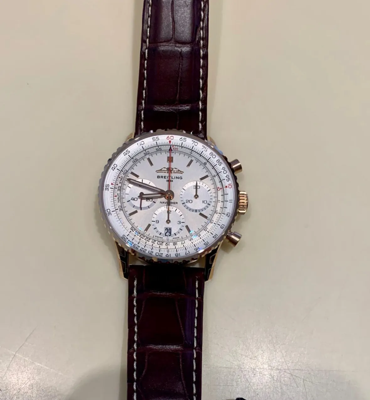 Breitling Navitimer RB0139211G1P1 41mm Rose gold Silver