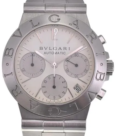 Bulgari Diagono CH 35 S 35mm Stainless steel White