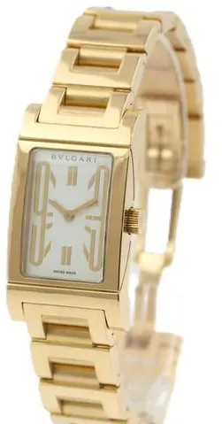 Bulgari Rettangolo RT39G 21mm Yellow gold White