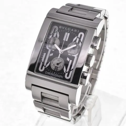 Bulgari Rettangolo RTC 49 S 29mm Stainless steel Black 1