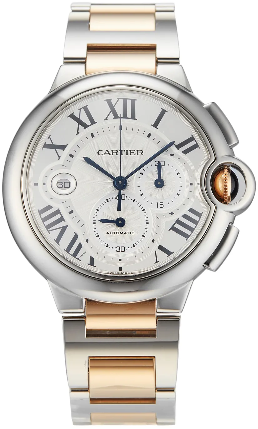 Cartier Ballon Bleu de Cartier w6920063 44mm Rose gold and Stainless steel Silver