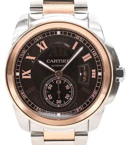 Cartier Calibre de Cartier W7100050 45mm Yellow gold and Stainless steel Brown