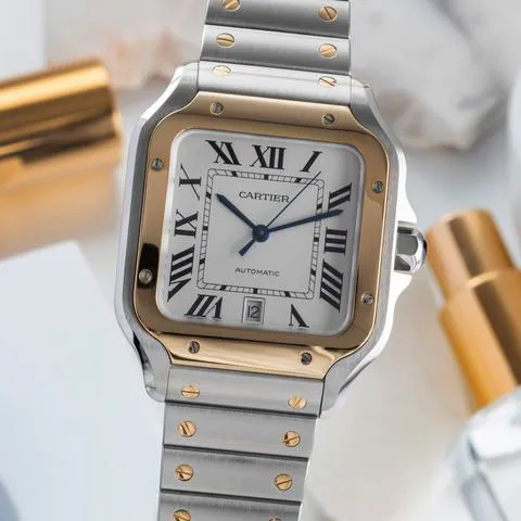 Cartier Santos W2SA0006 47.5mm Yellow gold and Stainless steel Silver