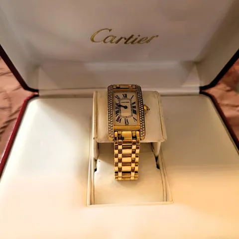 Cartier Tank Américaine WB7043JQ 19mm Yellow gold Silver