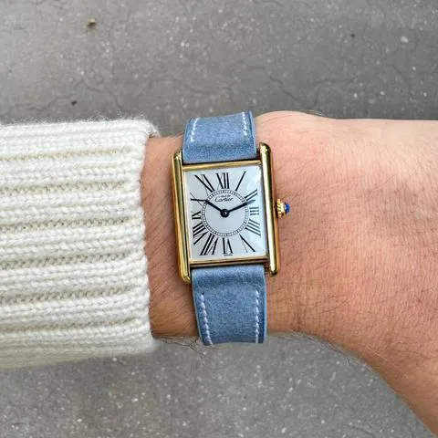 Cartier Tank Vermeil MUST DE  TANK 23mm Silver White