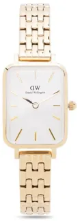 Daniel Wellington Quadro 5-Link 19674312-17 gold plated stainless steel eggshell white