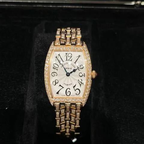 Franck Muller Cintree Curvex 1752 QZ D 25mm Rose gold Silver